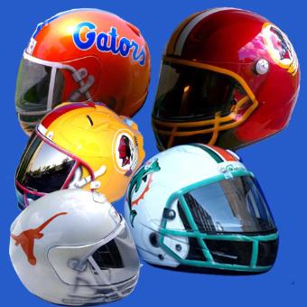 Airbrushed football helmet replica